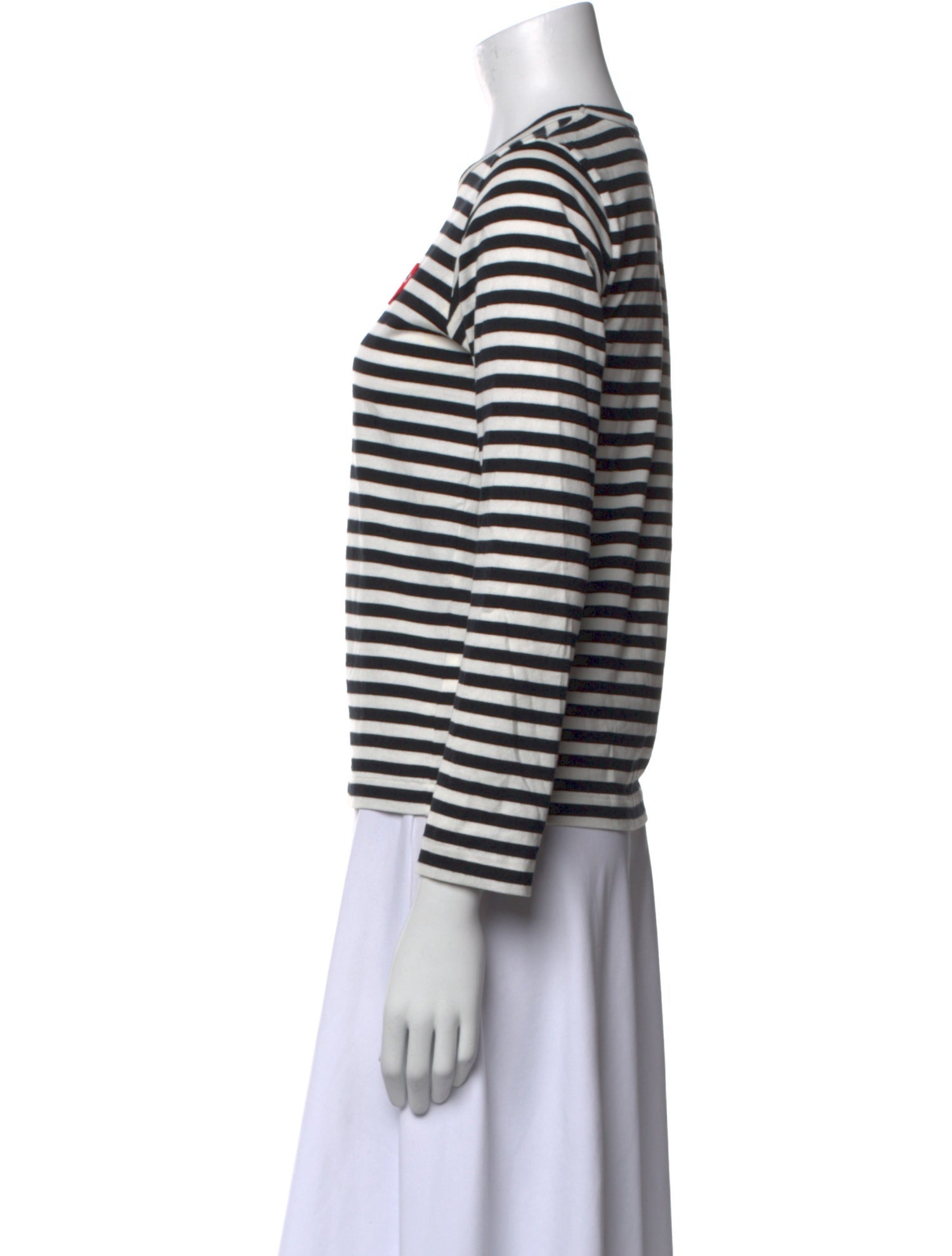 Comme des Garçons Play Striped Crew Neck Top