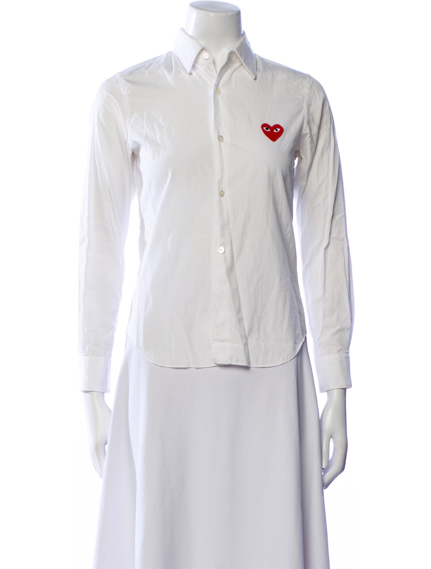Comme des Garçons Play Long Sleeve Button-Up Top