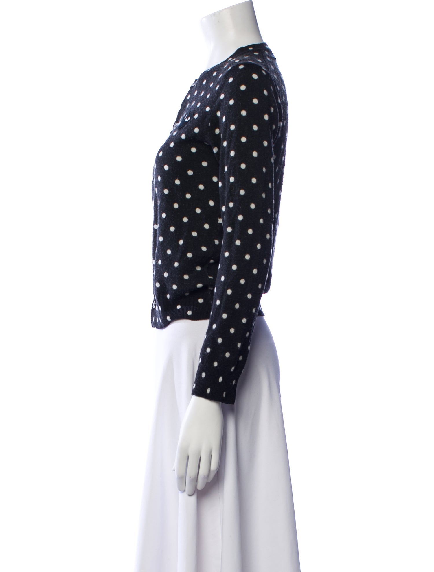 Comme des Garçons Play Polka Dot Print Crew Neck Sweater