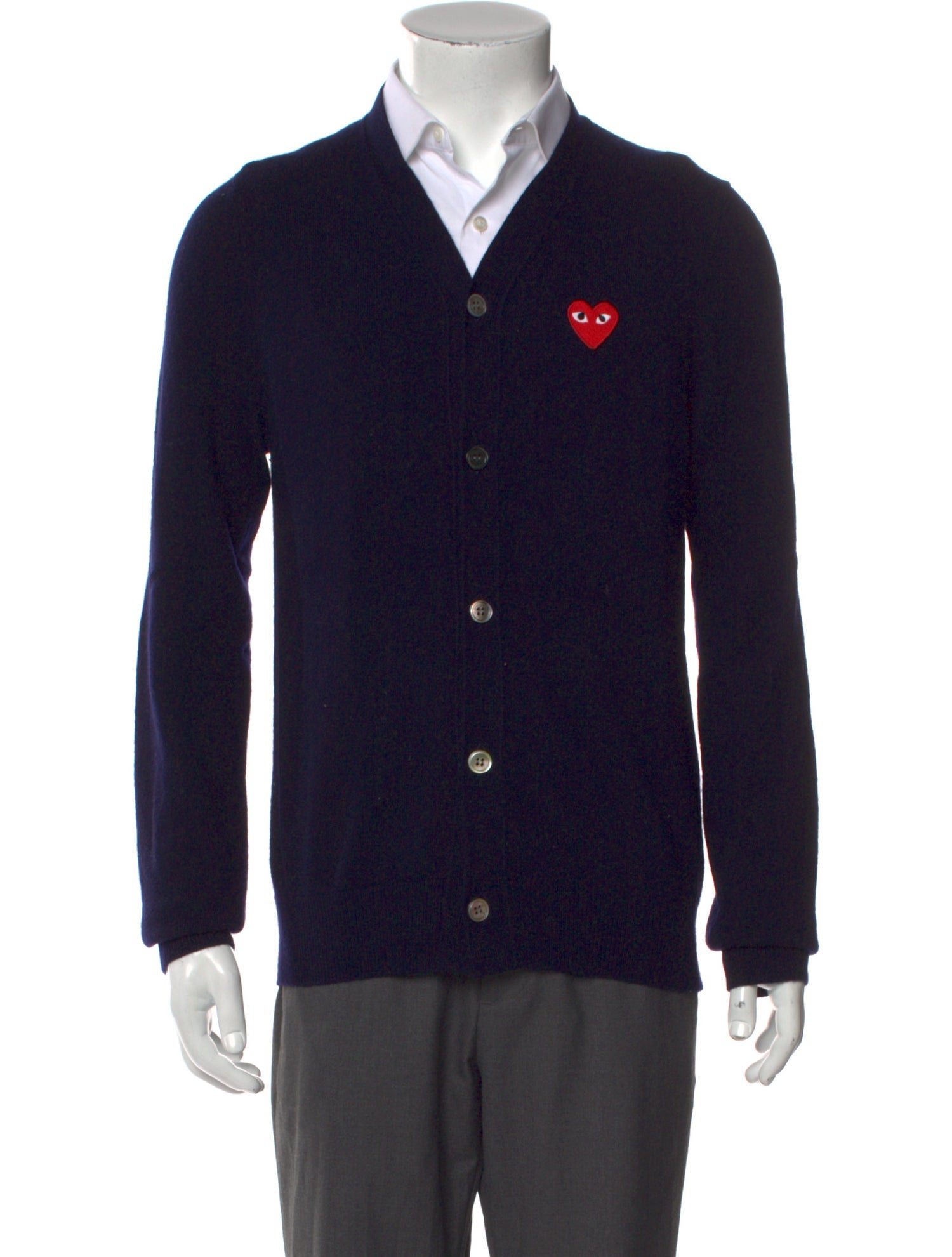Comme des Garçons Play Wool V-Neck Cardigan