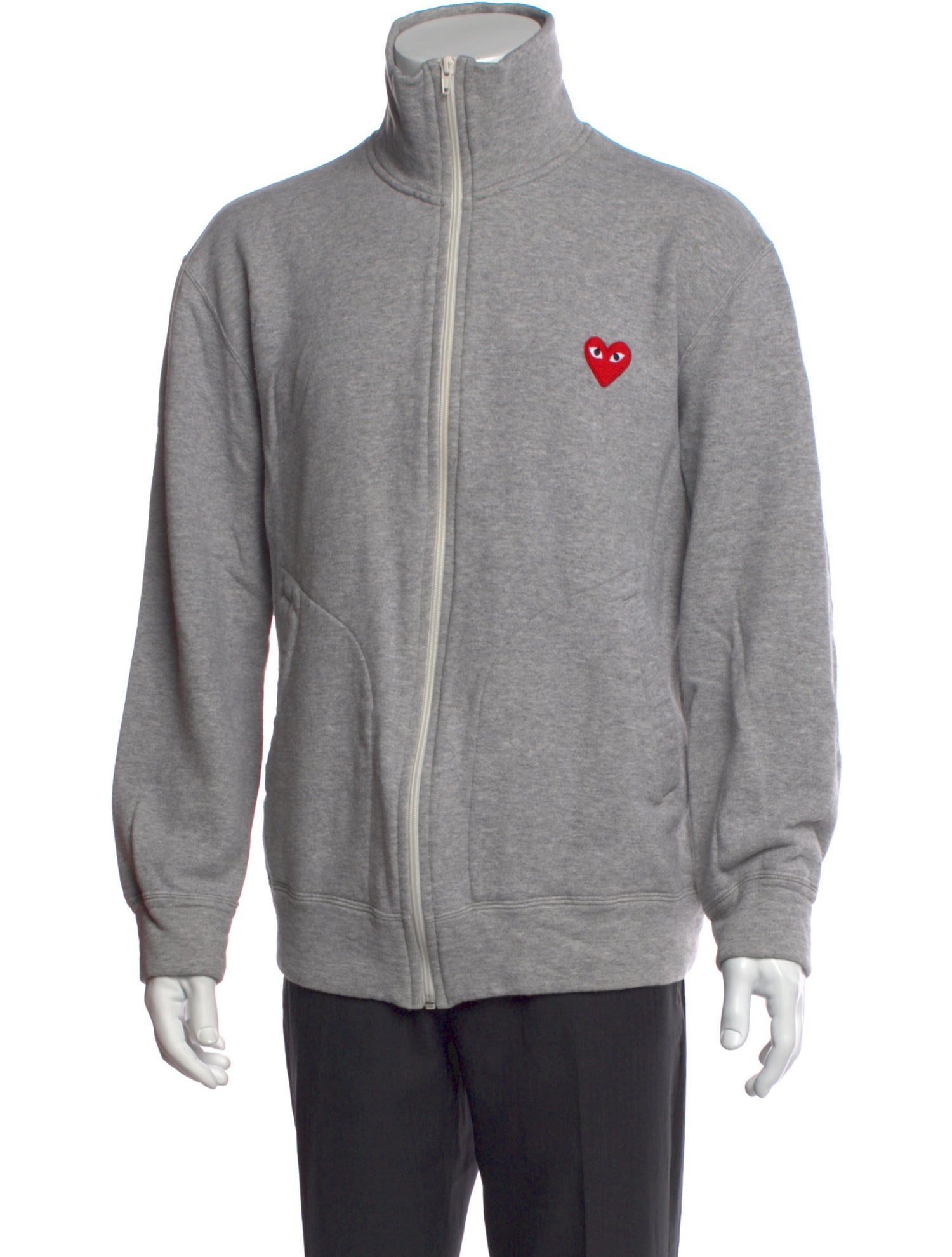 Comme des Garçons Play Mock Neck Long Sleeve Sweatshirt