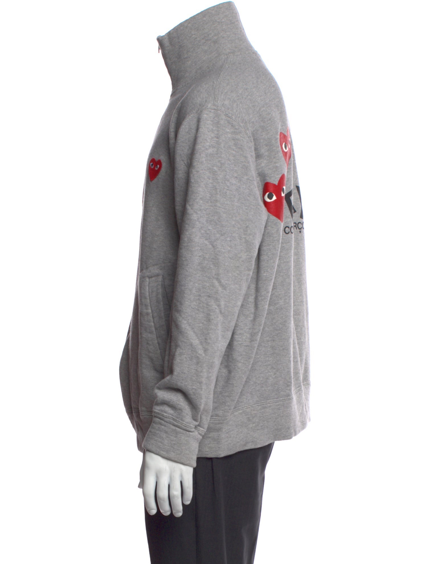 Comme des Garçons Play Mock Neck Long Sleeve Sweatshirt