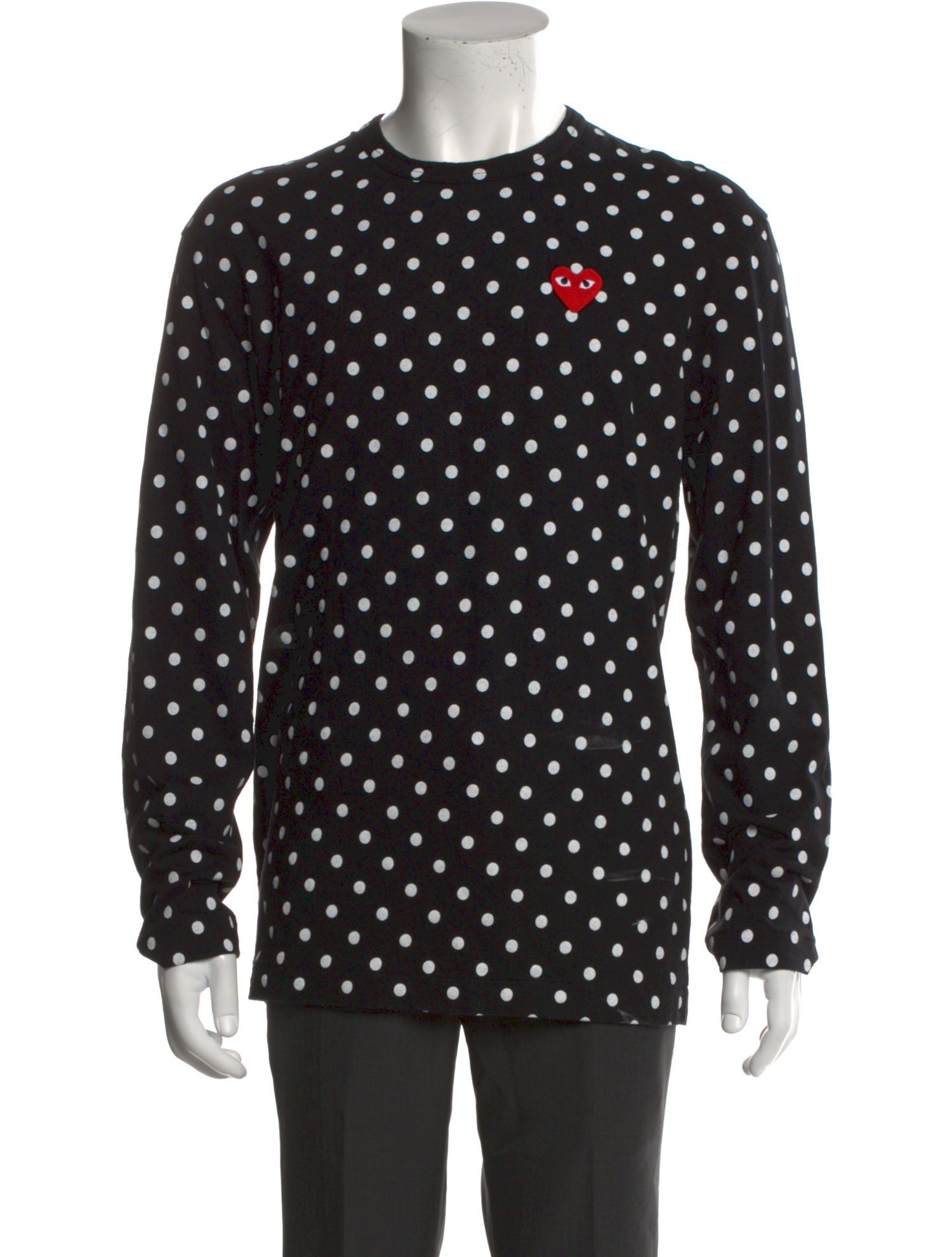 Comme des Garçons Play Polka Dot Print Long Sleeve Shirt