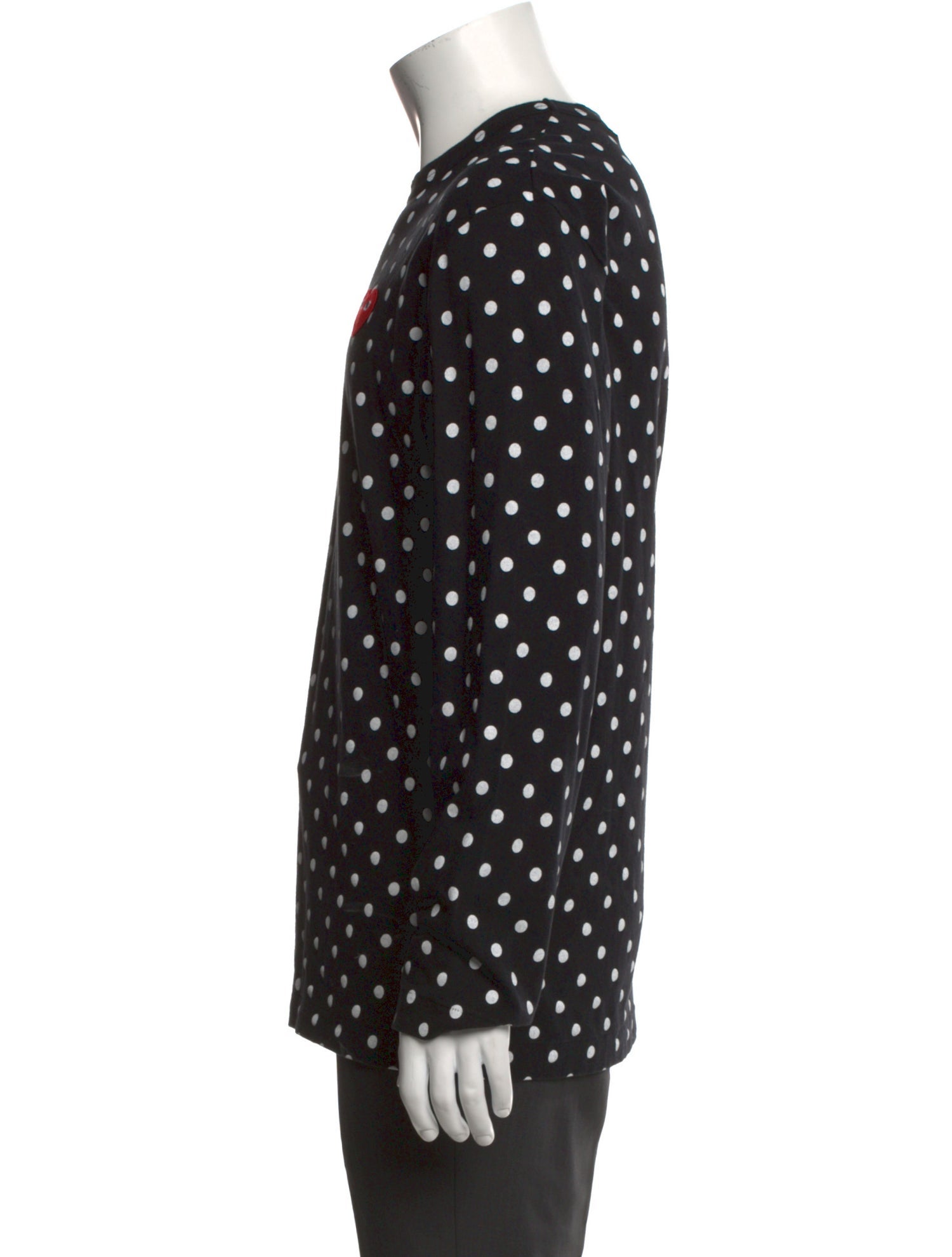 Comme des Garçons Play Polka Dot Print Long Sleeve Shirt