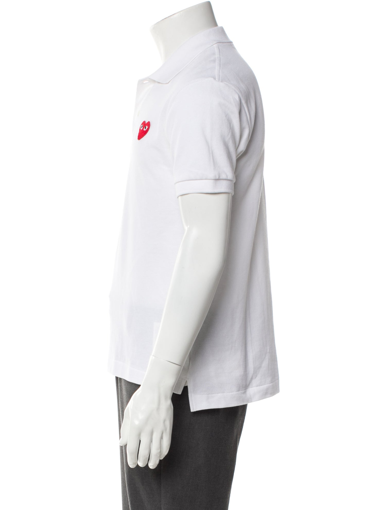 Comme des Garçons Play Collar Short Sleeve Polo Shirt