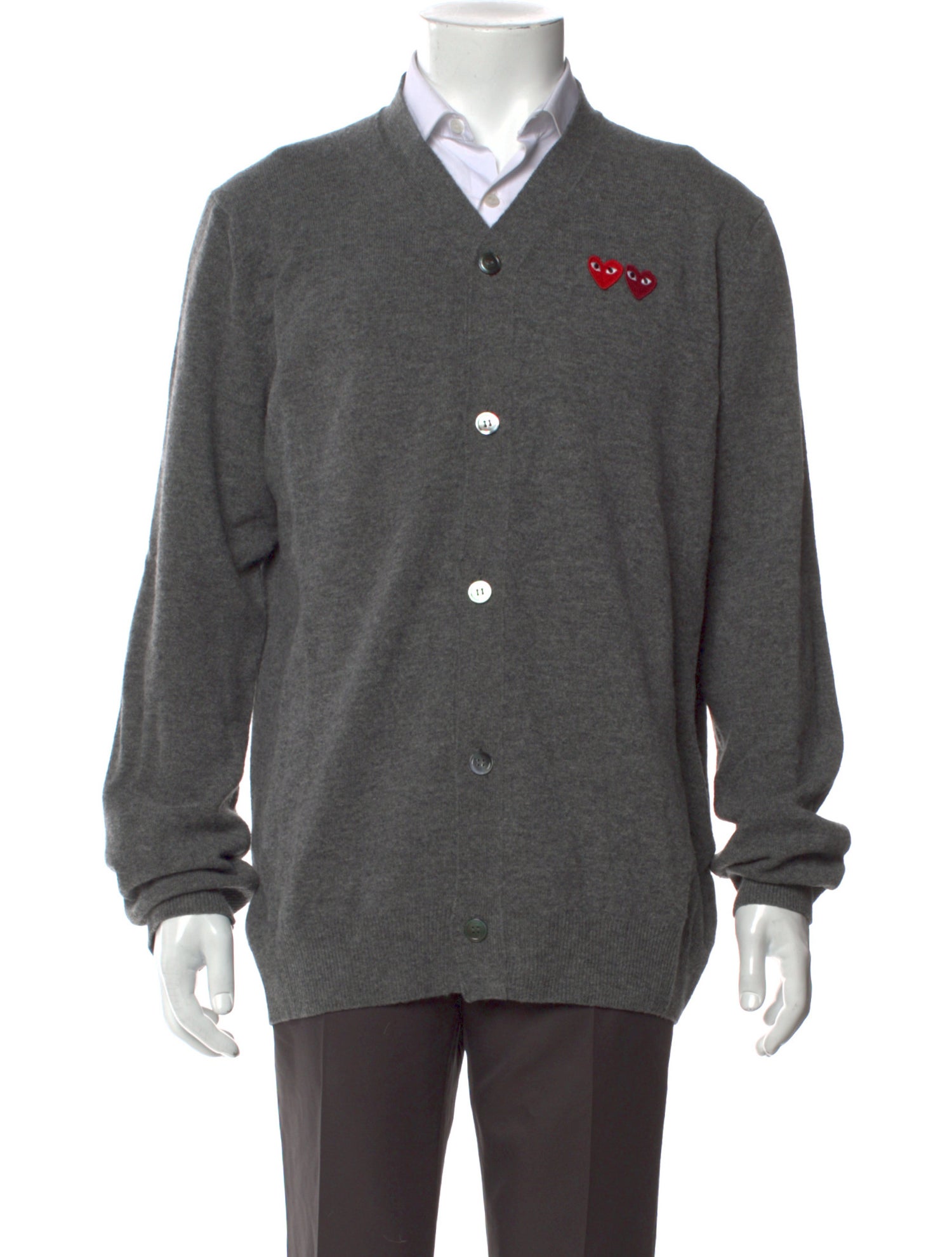 Comme des Garçons Play Wool V-Neck Cardigan