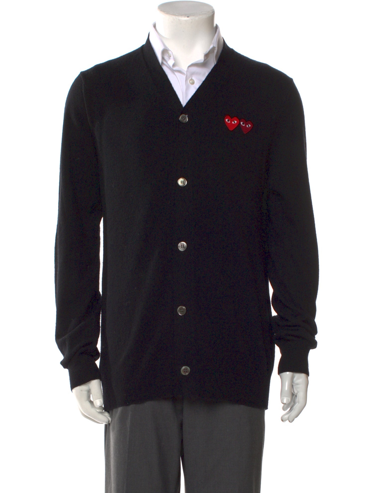 Comme des Garçons Play Wool V-Neck Cardigan