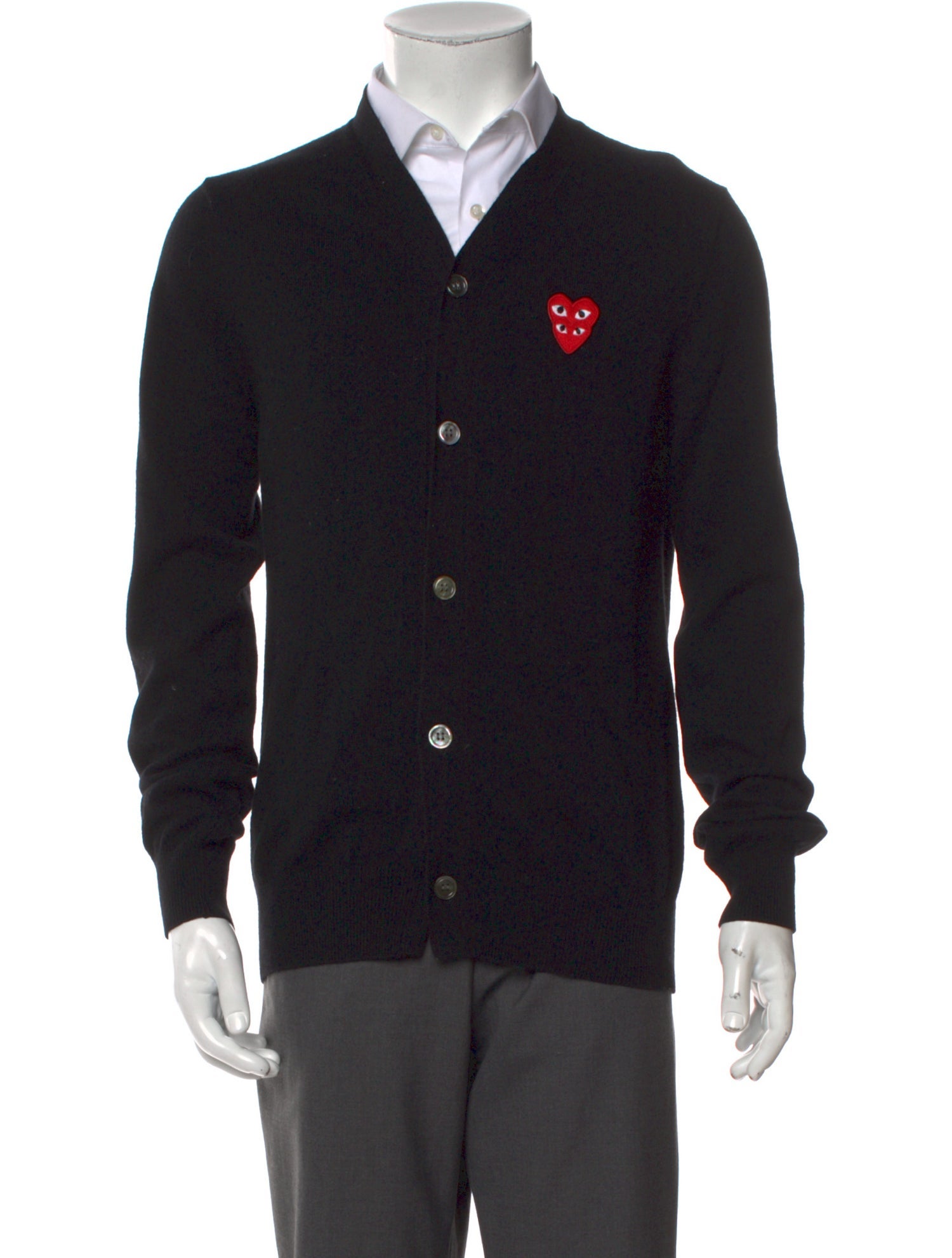 Comme des Garçons Play Wool V-Neck Cardigan