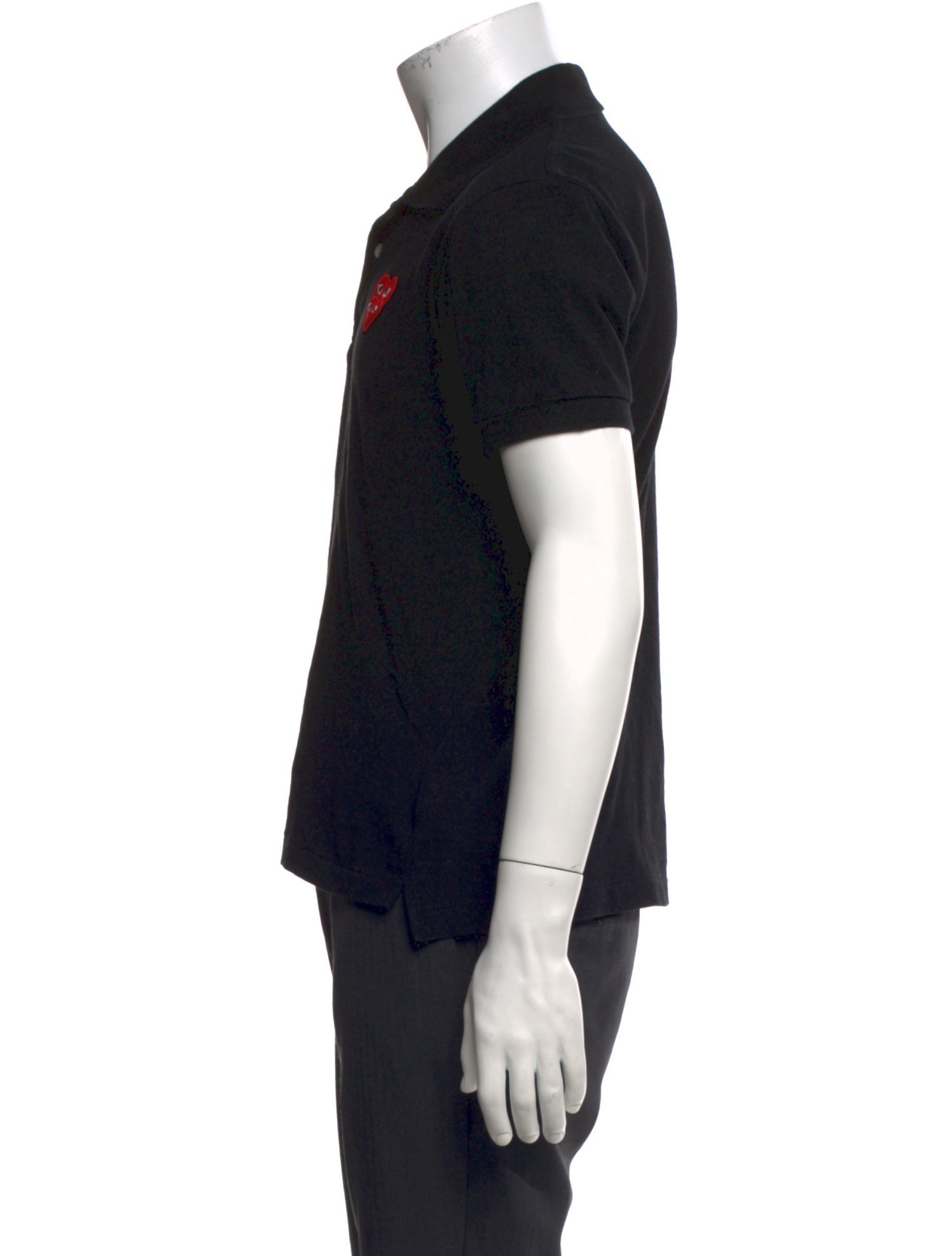 Comme des Garçons Play Collar Short Sleeve Polo Shirt