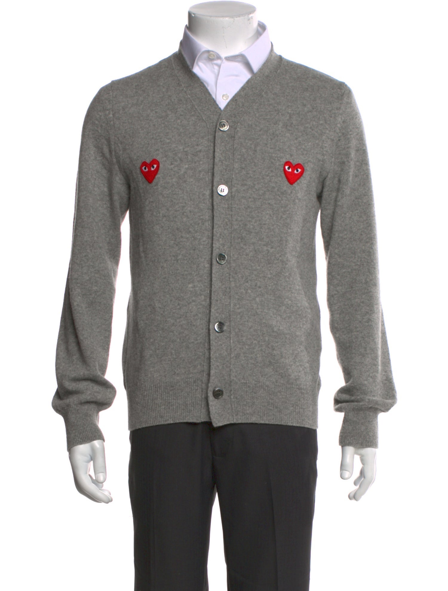 Comme des Garçons Play Wool Graphic Print Cardigan