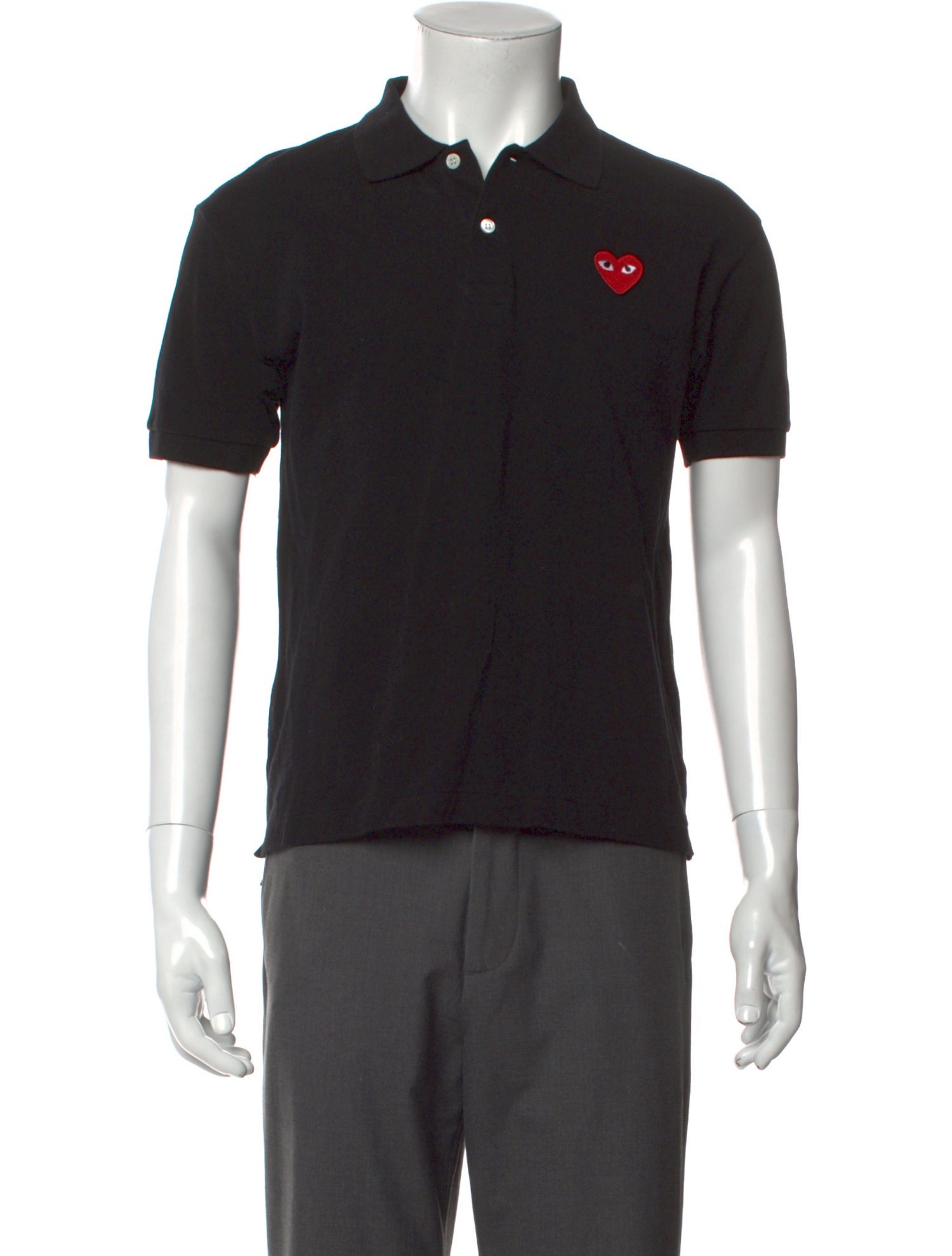 Comme des Garçons Play Collar Short Sleeve Polo Shirt