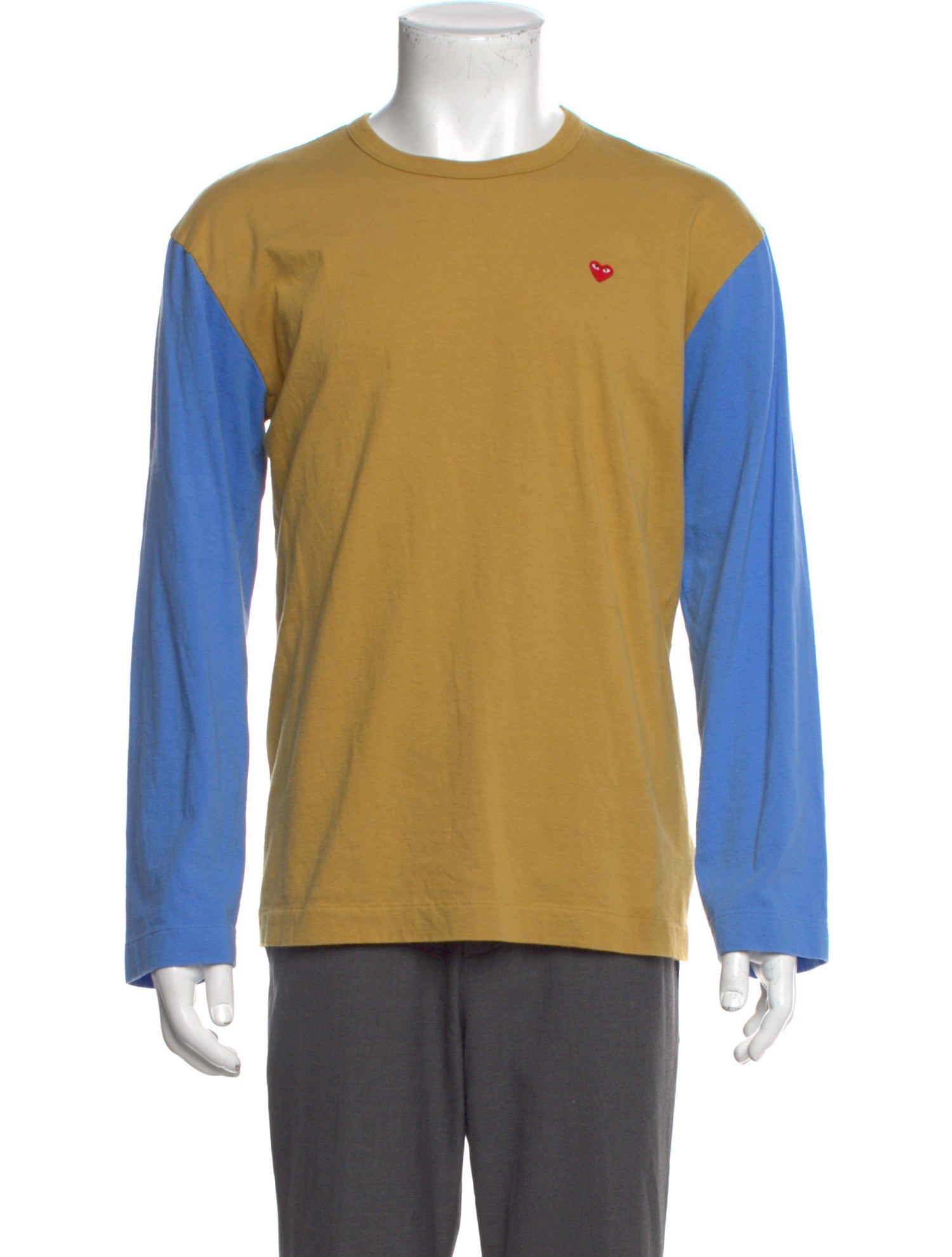 Comme des Garçons Play Colorblock Pattern Crew Neck T-Shirt