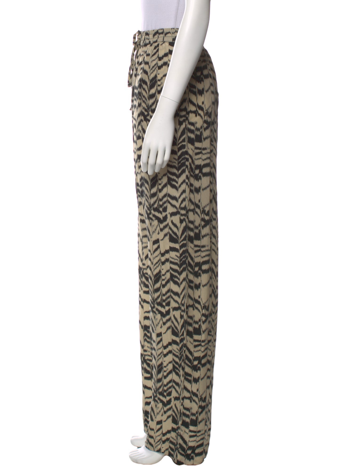 Costanzo Animal Print Wide Leg Pants