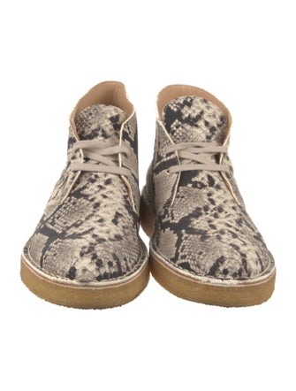 Clarks Originals X Aimé Leon Dore Leather Animal Print Lace-Up Boots