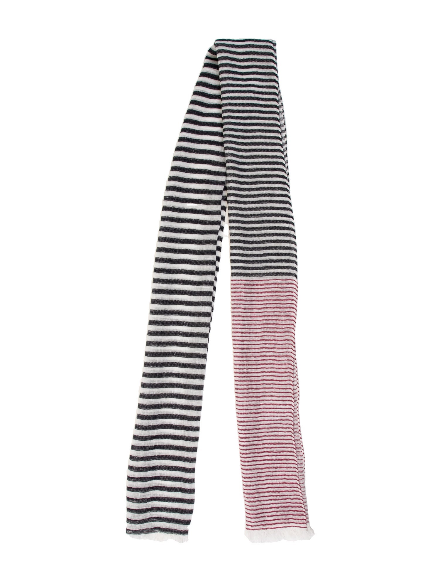 Colombo Silk Striped Scarf w/ Tags