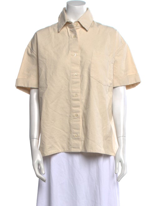 CORDERA Short Sleeve Button-Up Top