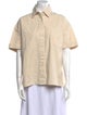 CORDERA Short Sleeve Button-Up Top