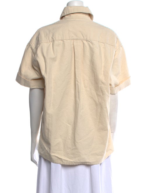 CORDERA Short Sleeve Button-Up Top