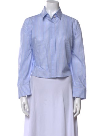 CORDERA Striped Long Sleeve Button-Up Top