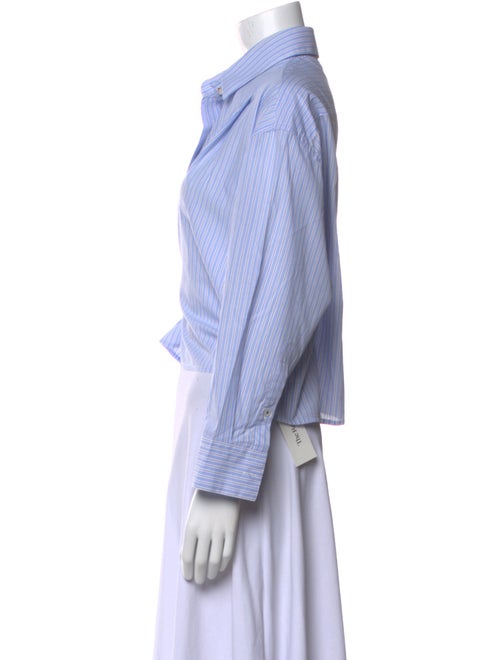 CORDERA Striped Long Sleeve Button-Up Top