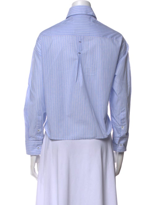 CORDERA Striped Long Sleeve Button-Up Top