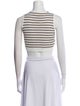 CORDERA Striped Crew Neck Crop Top