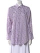 CORDERA Printed Long Sleeve Button-Up Top