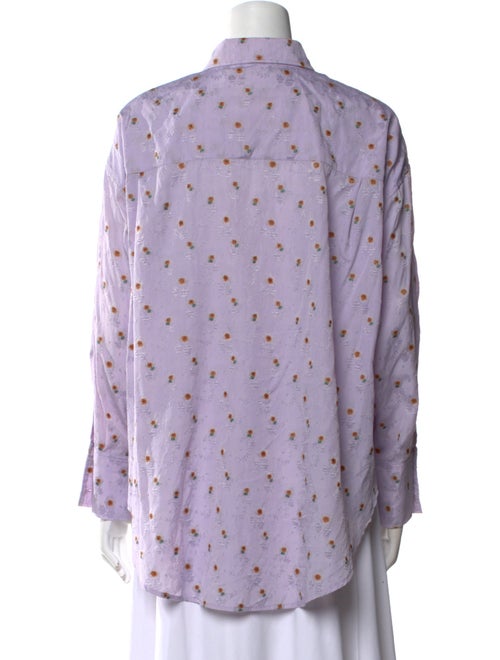 CORDERA Printed Long Sleeve Button-Up Top