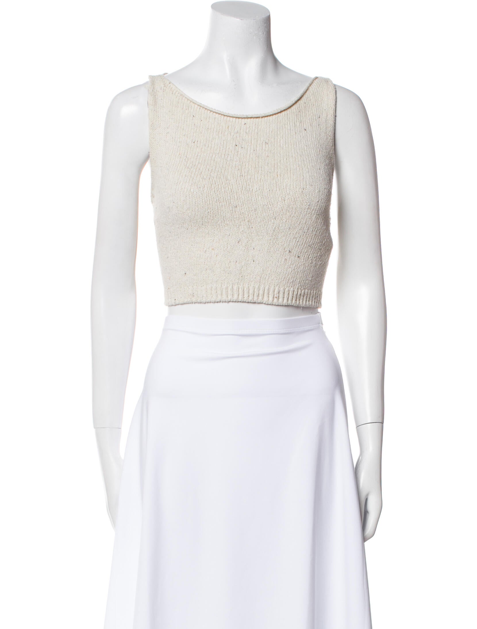CORDERA Scoop Neck Sleeveless Crop Top