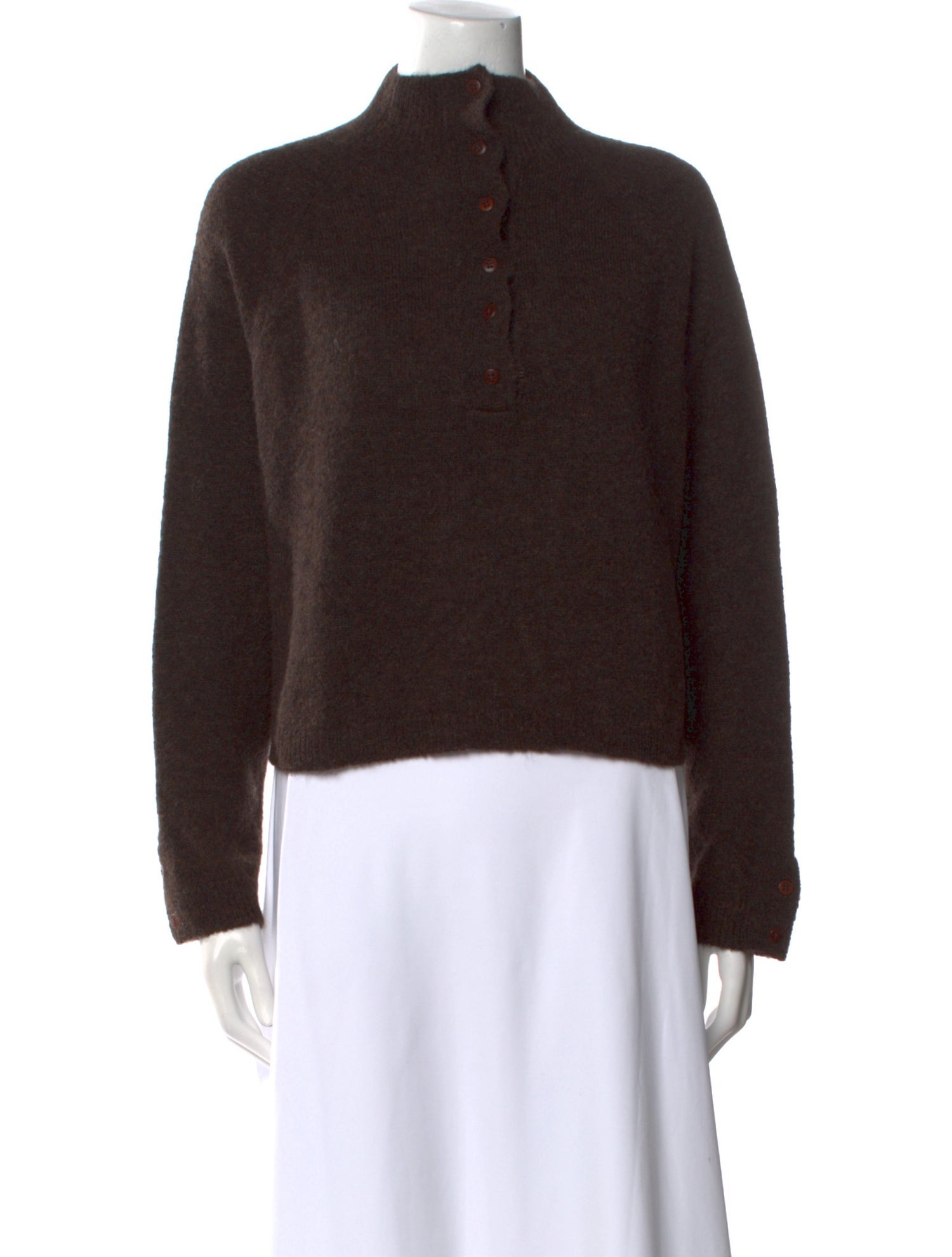 CORDERA Alpaca Mock Neck Sweater