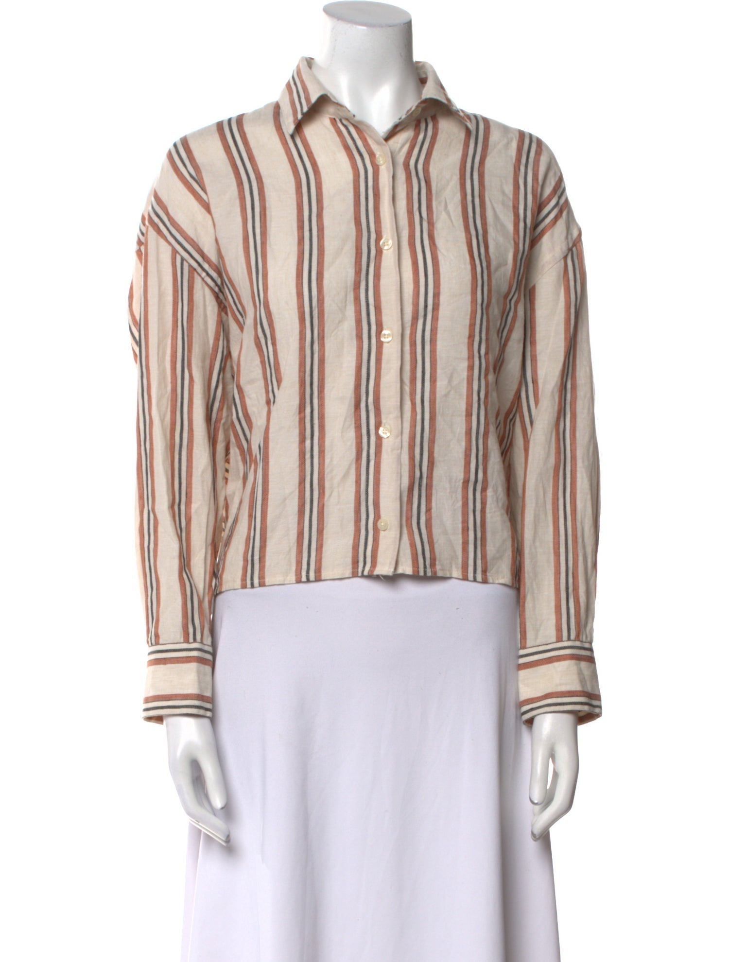 CORDERA Linen Striped Top