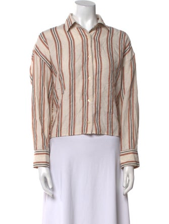 CORDERA Linen Striped Top