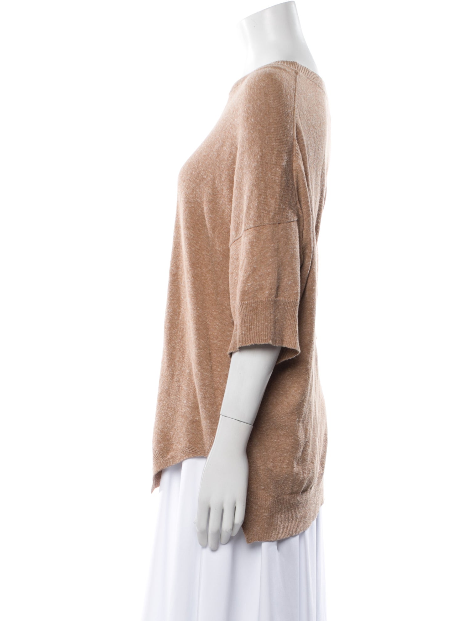 CORDERA Bateau Neckline Three-Quarter Sleeve Sweatshirt