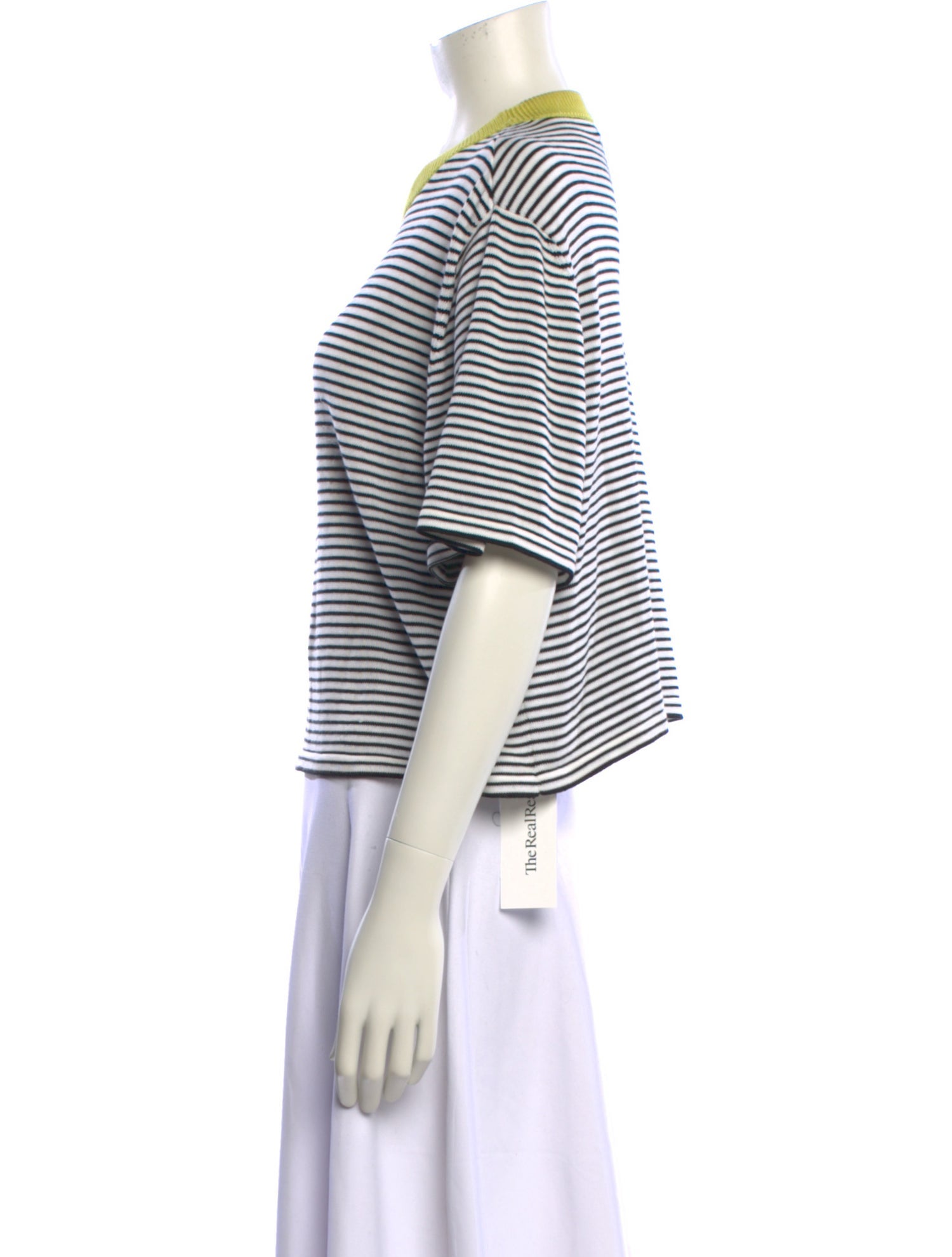 CORDERA Striped Crew Neck Top