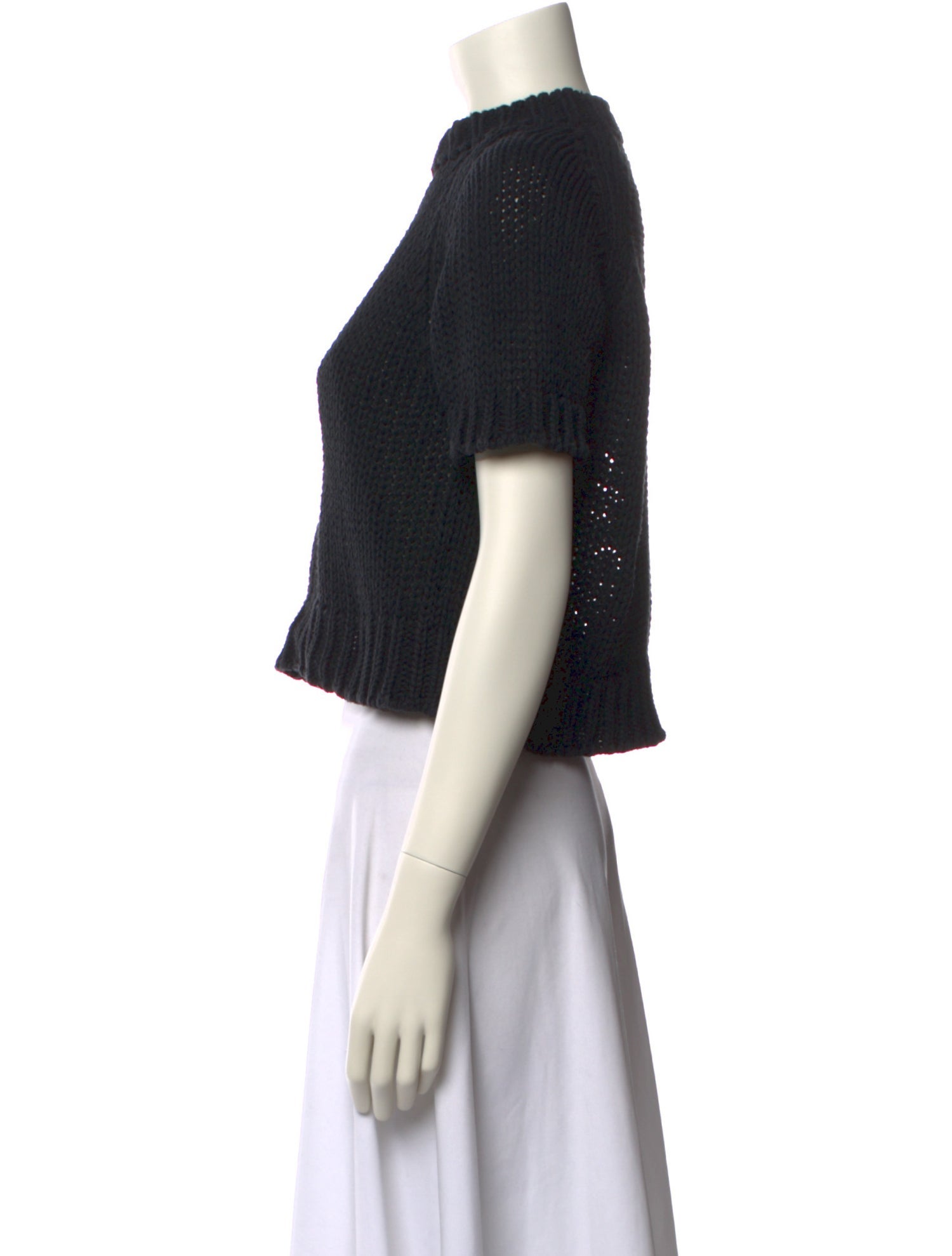 CORDERA Mock Neck Short Sleeve Crop Top