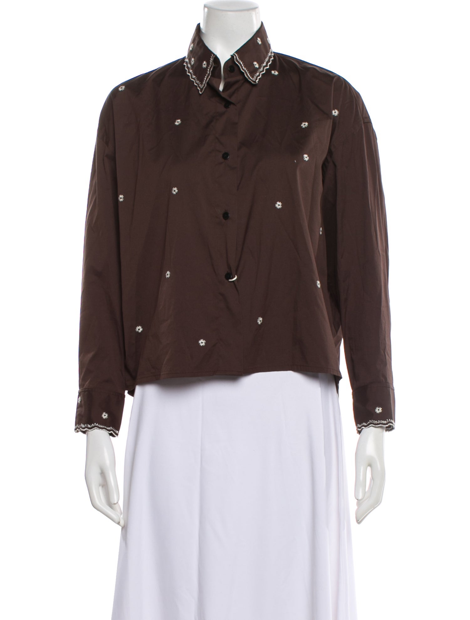 CORDERA Floral Print Long Sleeve Blouse