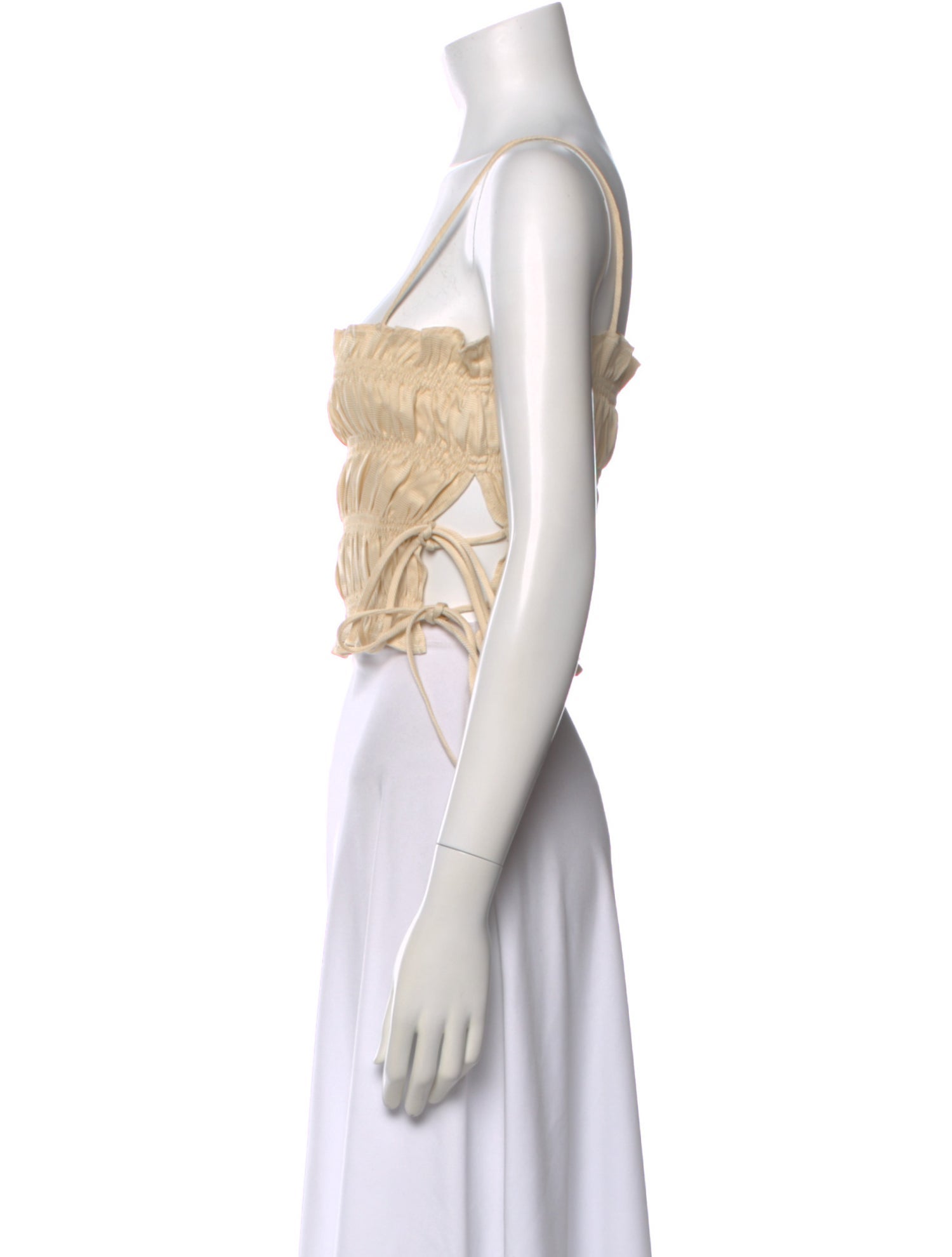 CORDERA Silk Square Neckline Crop Top