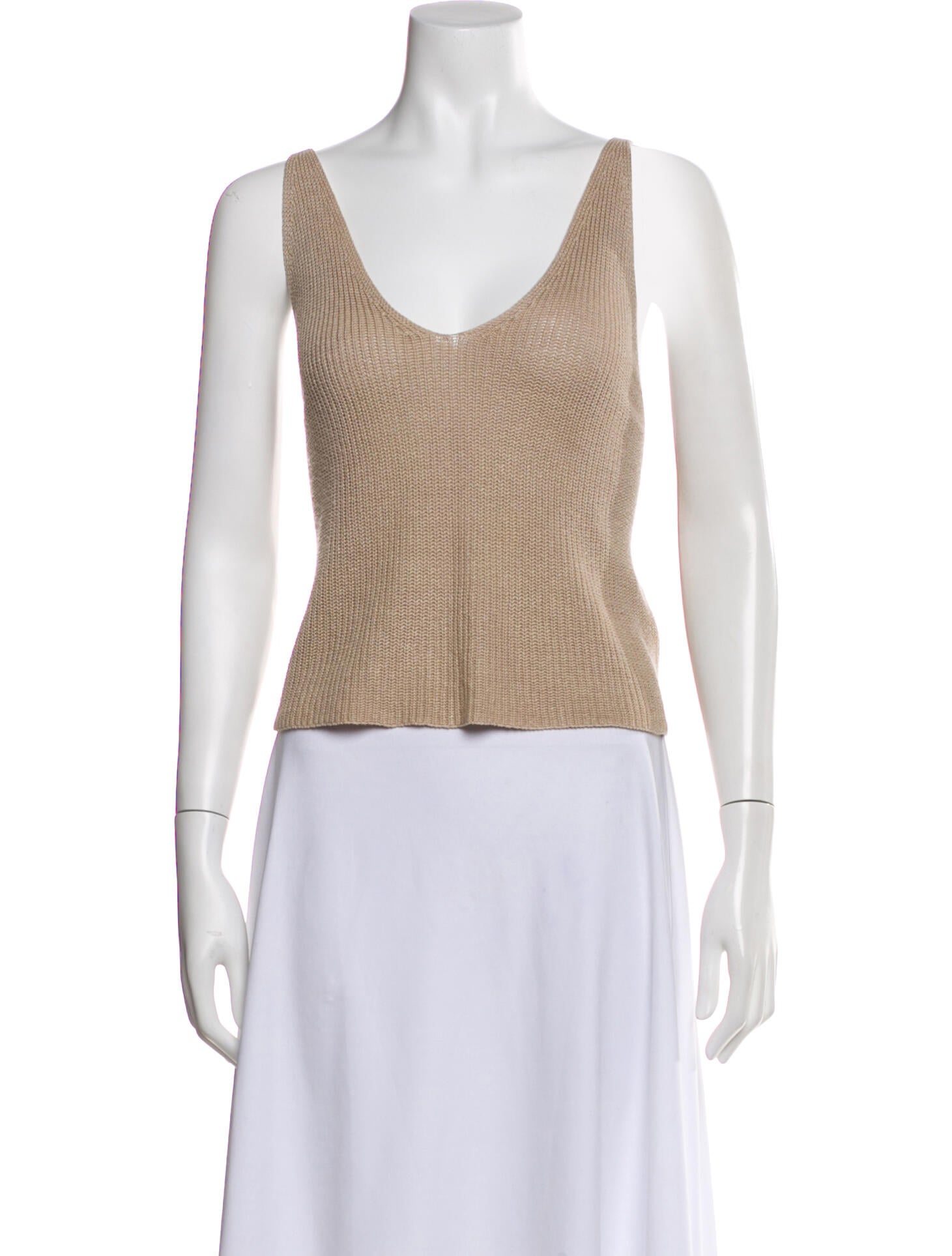 CORDERA Linen V-Neck Top