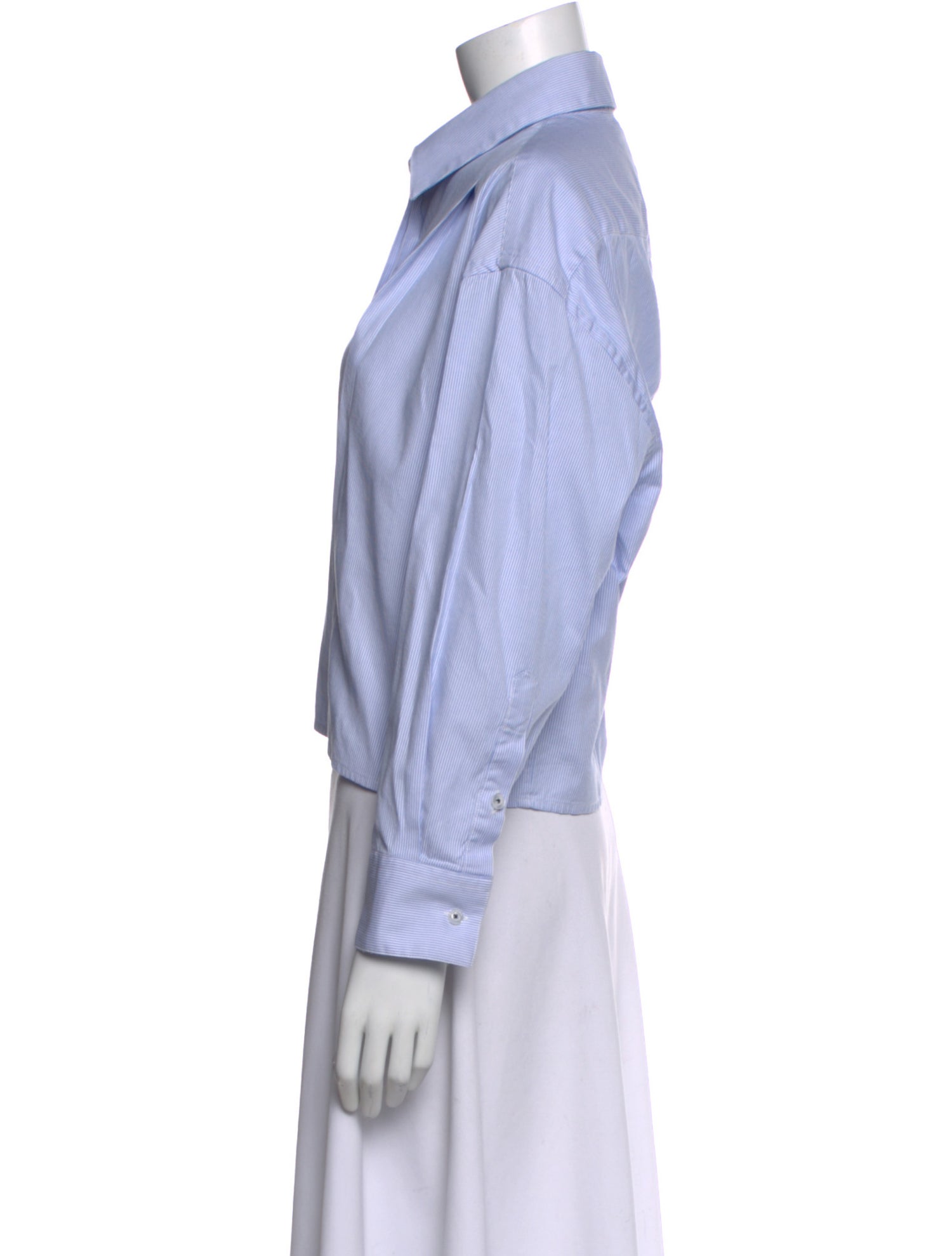 CORDERA Linen Striped Button-Up Top