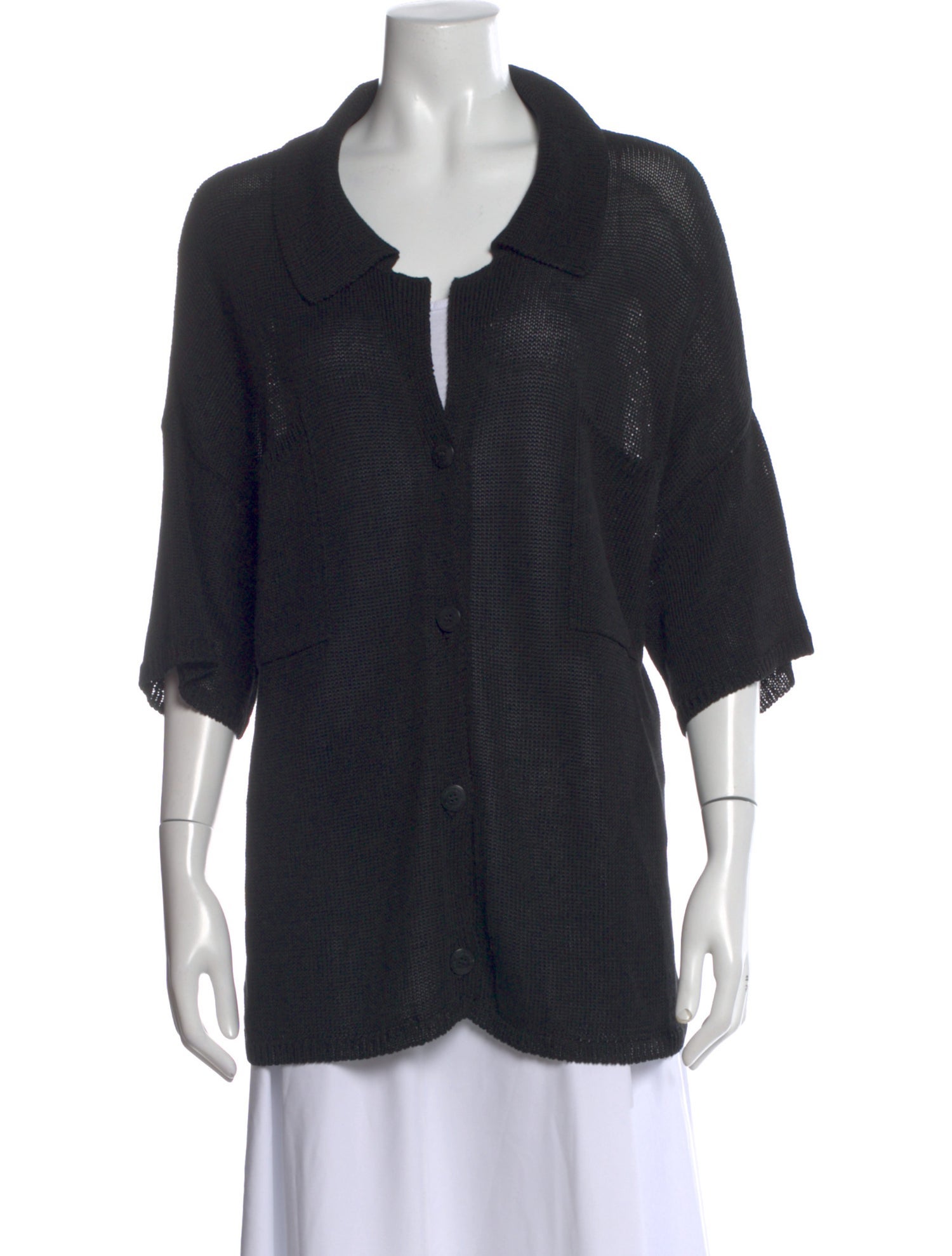 CORDERA Linen Open Front Sweater