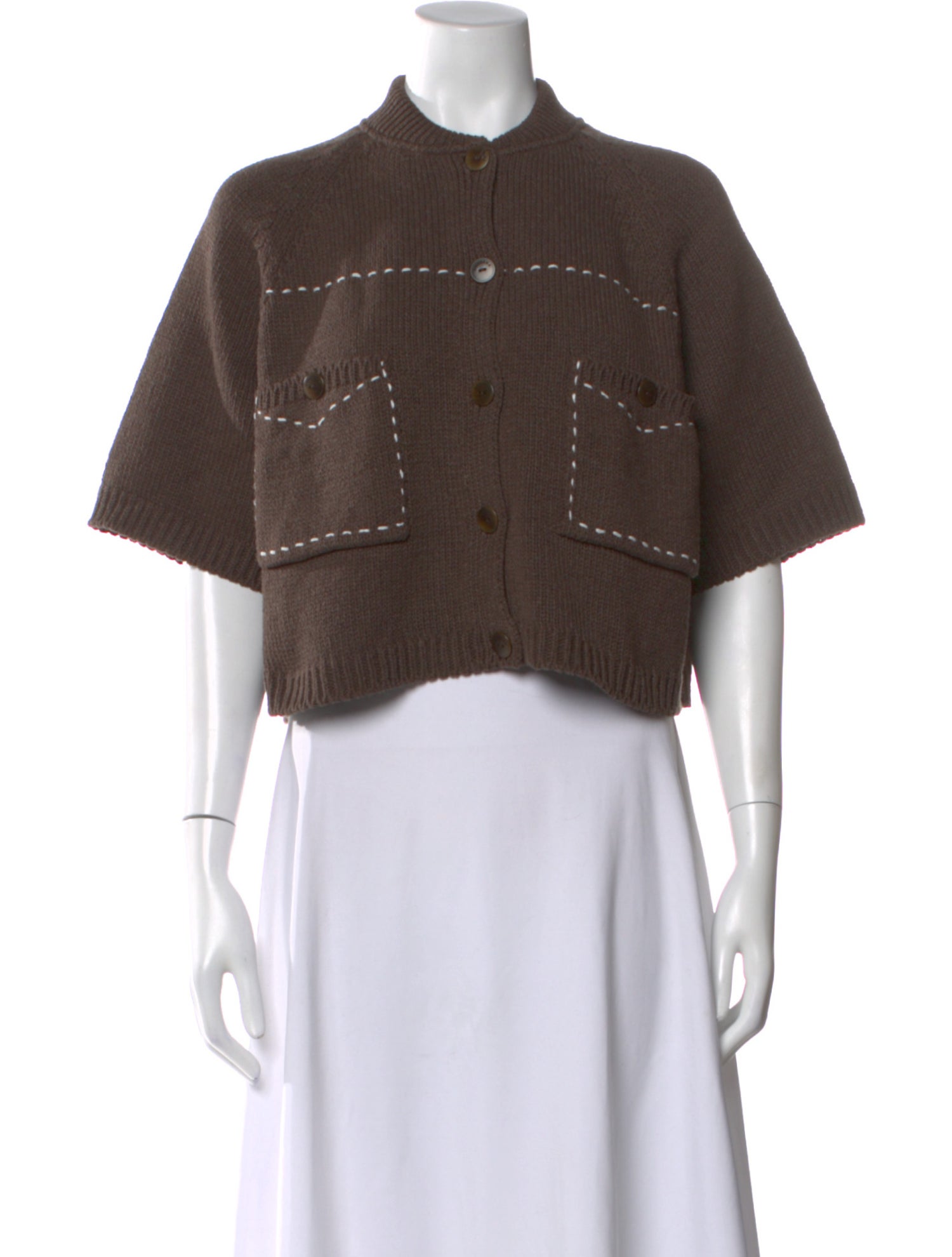 CORDERA Short Sleeve Button-Up Top