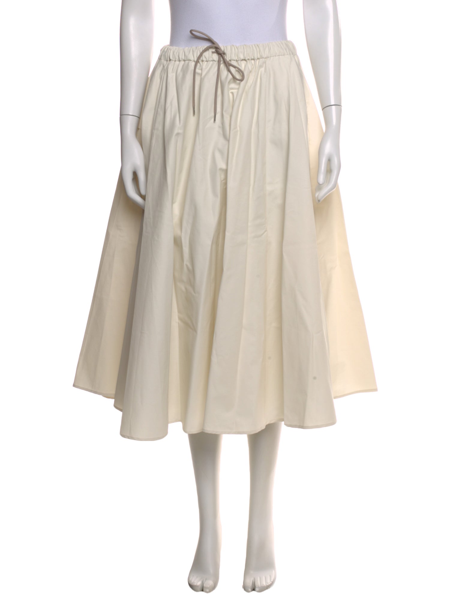 CORDERA Pleated Accents Midi Length Skirt