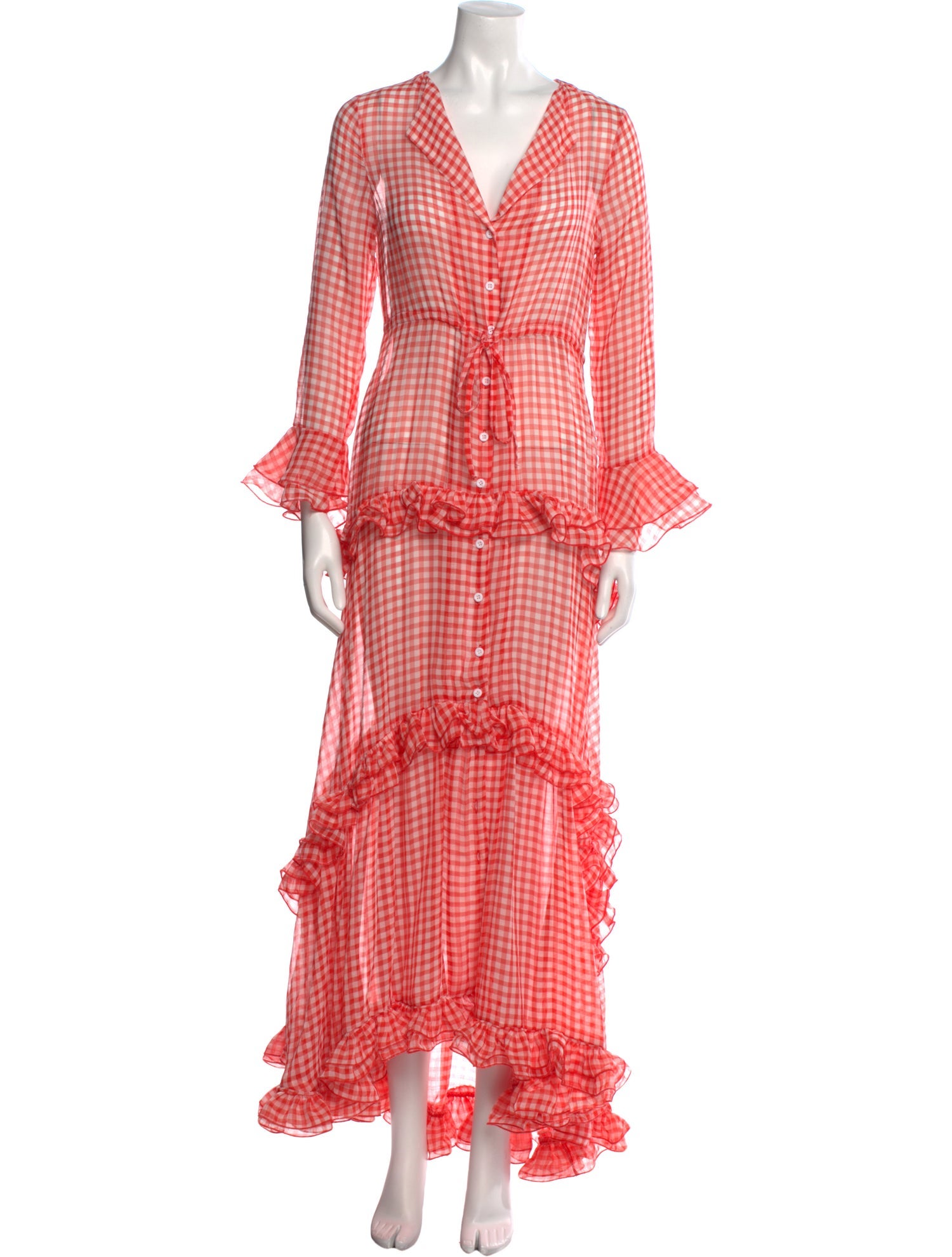 ColoReve Plaid Print Long Dress