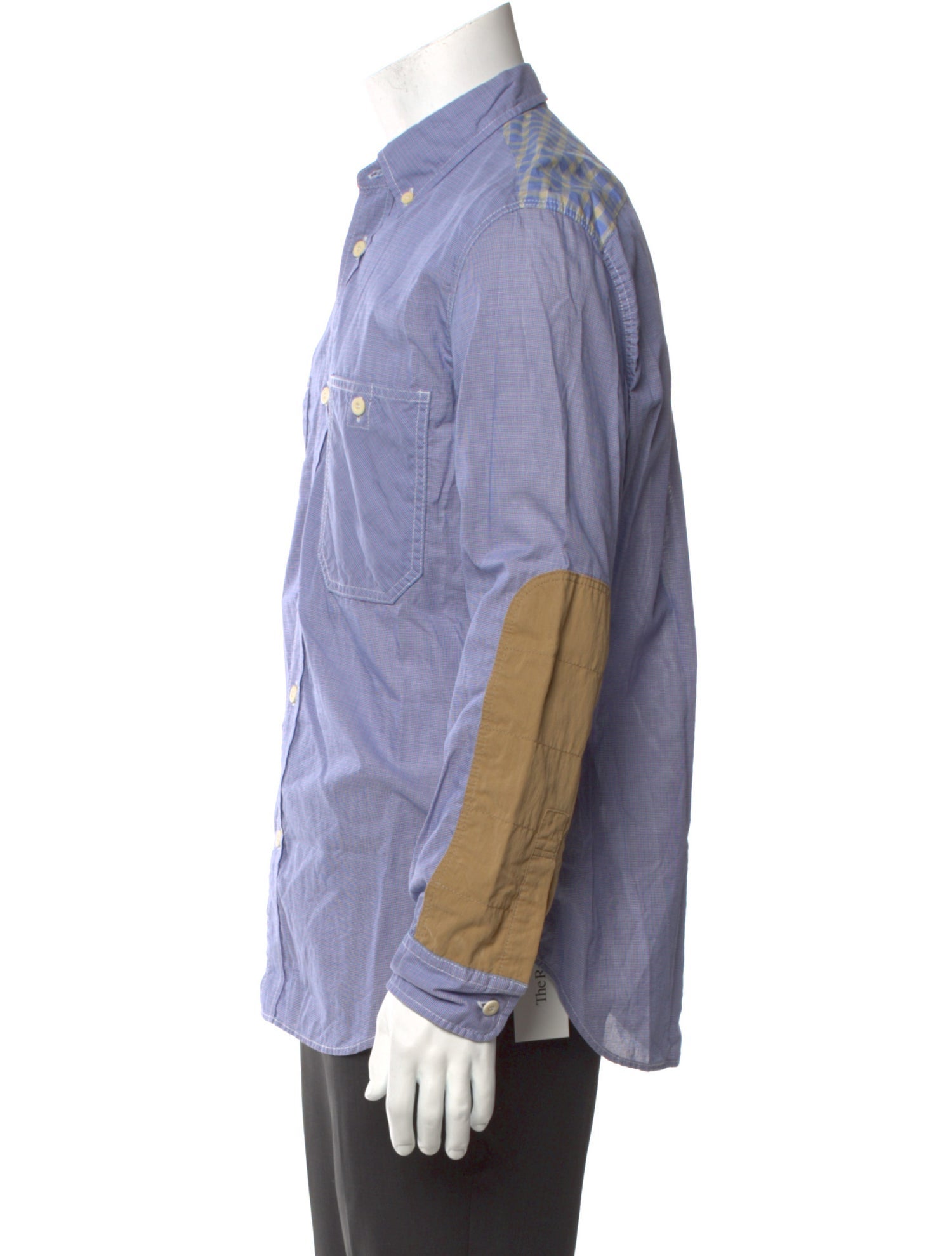 Comme des Garçons Homme Colorblock Pattern Long Sleeve Shirt