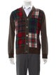 Comme des Garçons Homme Plaid Print Open Front Cardigan
