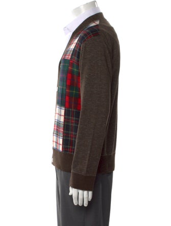 Comme des Garçons Homme Plaid Print Open Front Cardigan