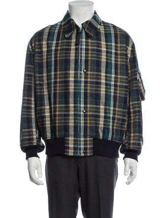 Comme des Garçons Homme 2024 Plaid Print Bomber Jacket