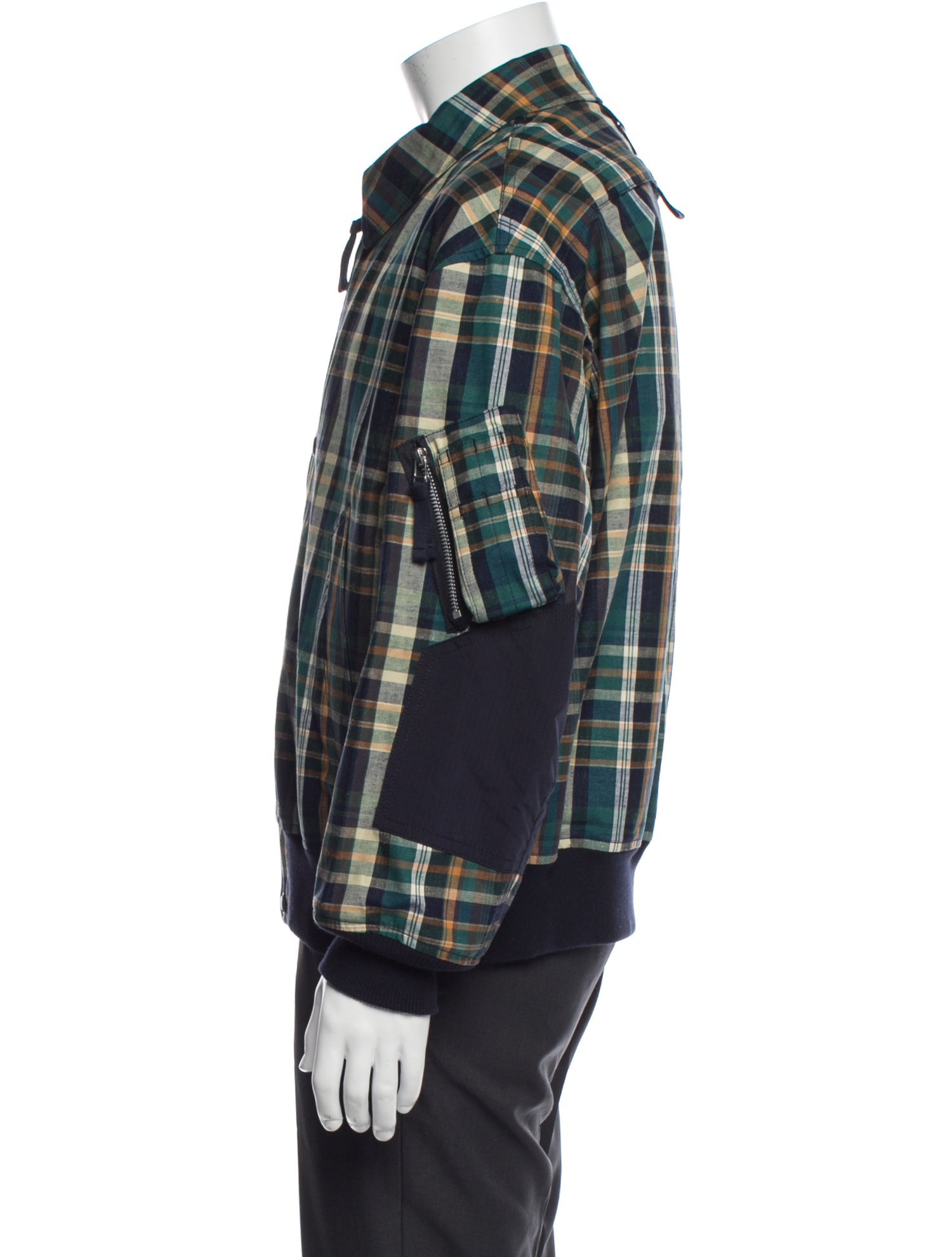 Comme des Garçons Homme 2024 Plaid Print Bomber Jacket