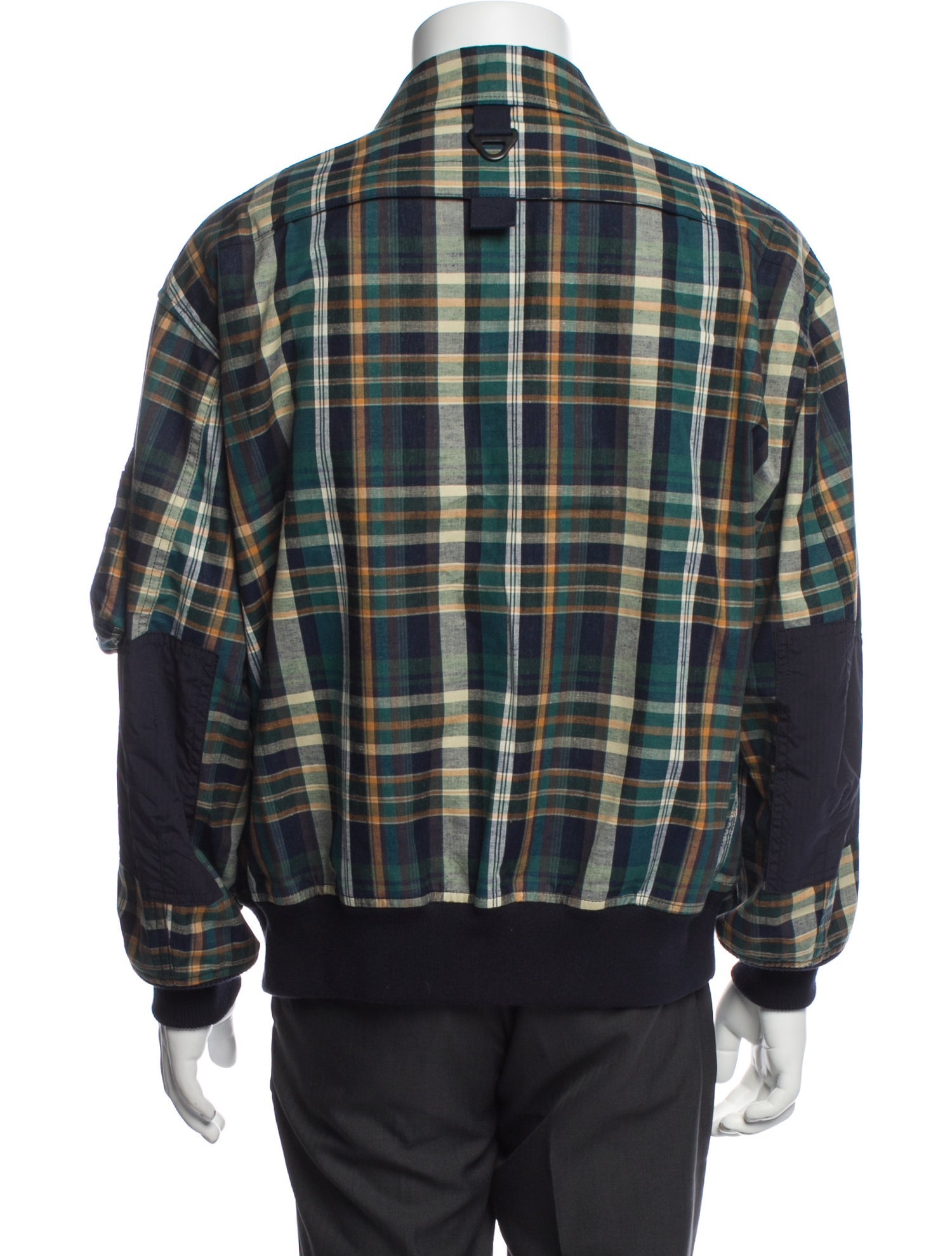 Comme des Garçons Homme 2024 Plaid Print Bomber Jacket