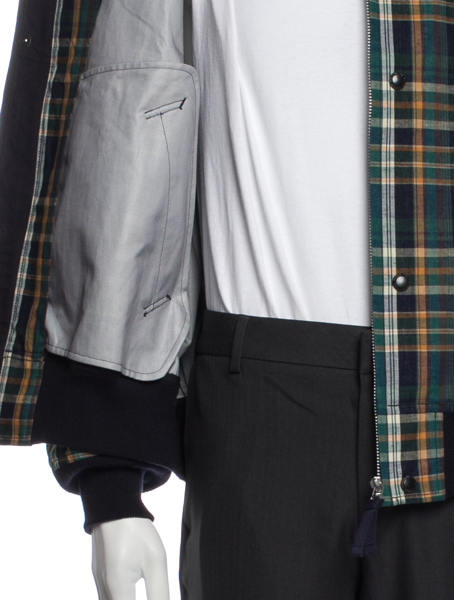 Comme des Garçons Homme 2024 Plaid Print Bomber Jacket